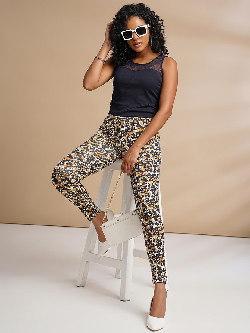 women camouflaged ankle length leggings - 21548935 - Standard Image - 2