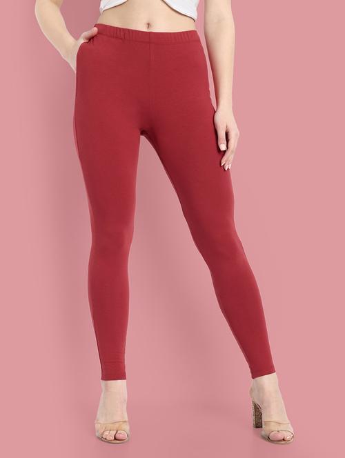 women solid ankle length leggings - 21549585 -  Standard Image - 0