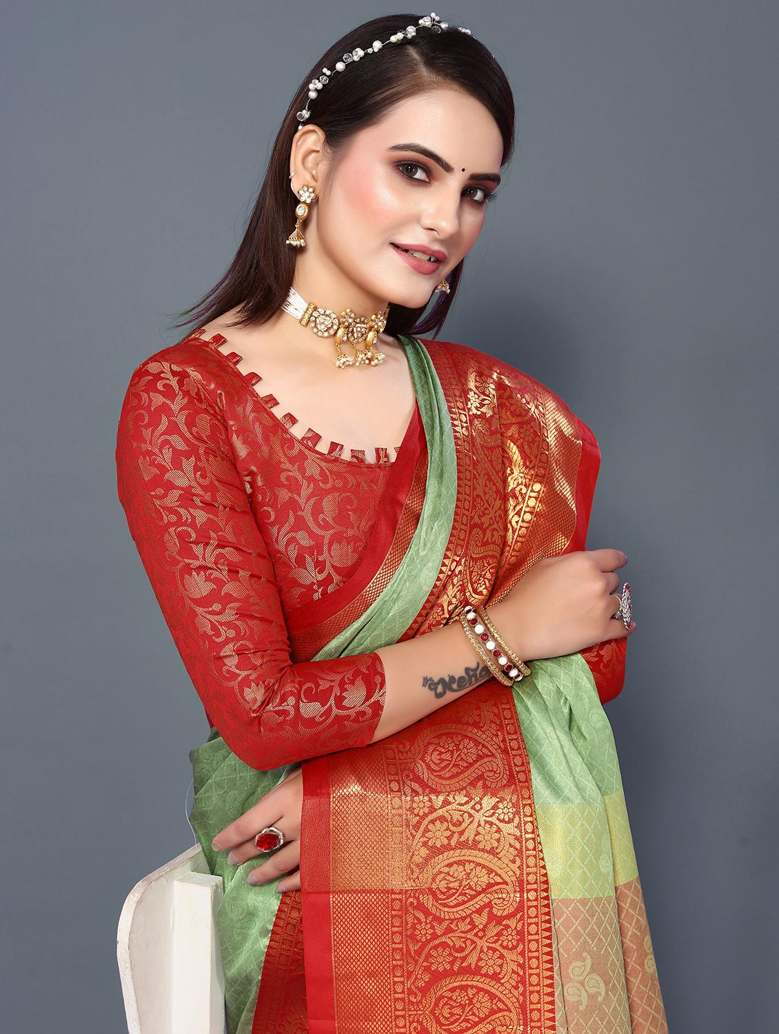 women self-designed bordered saree - 21549607 - Standard Image - 2