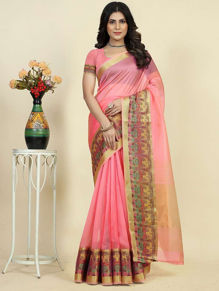 women self-designed bordered saree - 21549657 - Zoom Image - 0