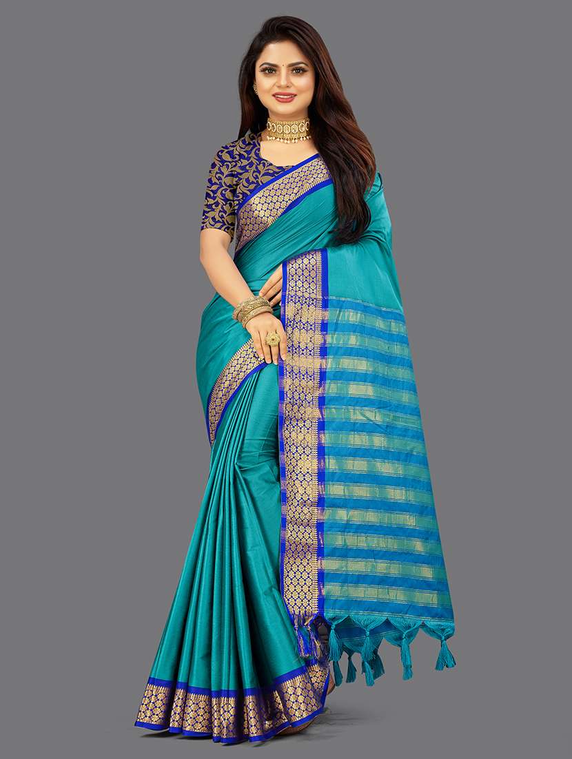 women self-designed bordered saree
