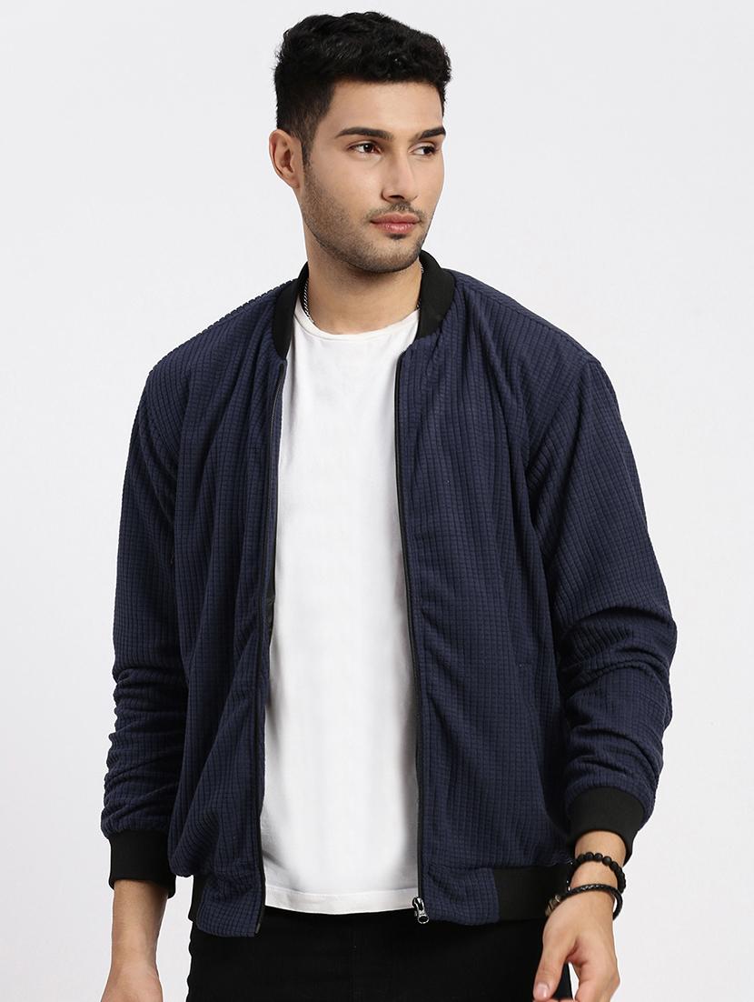 men solid henley collar casual jacket - 21550030 - Zoom Image - 0