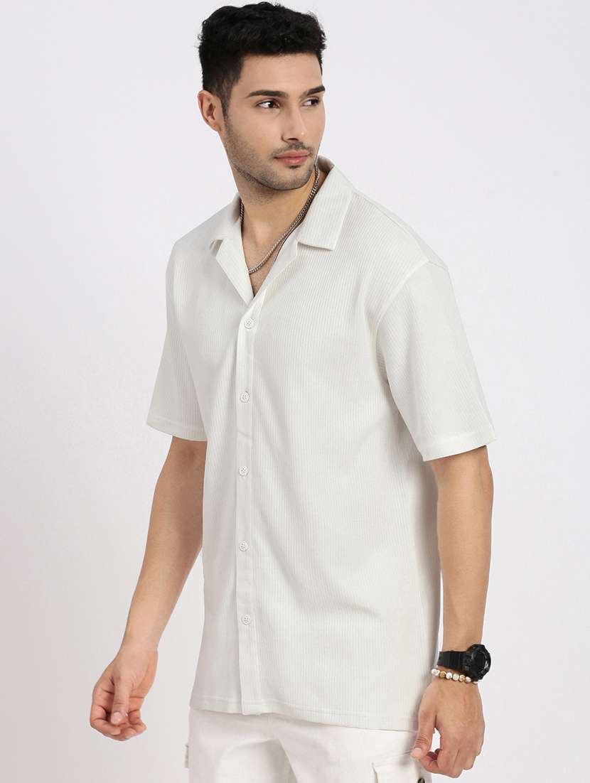 men solid short sleeve casual shirt - 21550054 -  Standard Image - 2