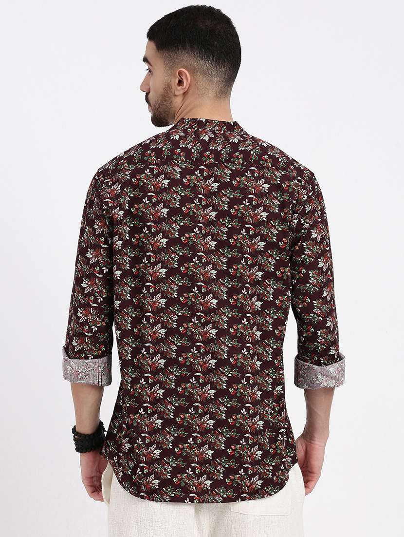 men floral long sleeve casual shirt - 21550097 - Standard Image - 2