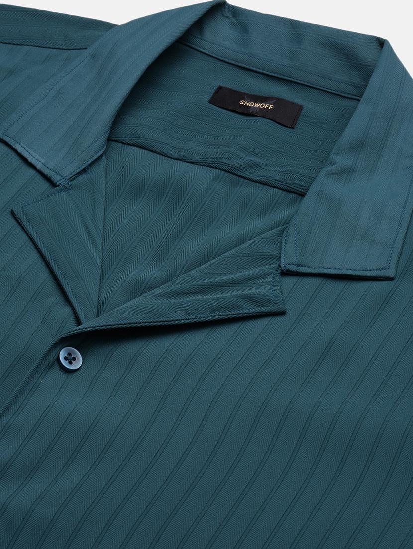 men solid shirt & shorts co-ord set - 21550211 - Standard Image - 7