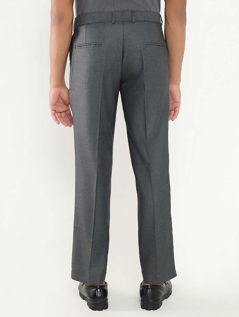 men mid rise solid pleated formal trouser - 21550218 -  Standard Image - 2