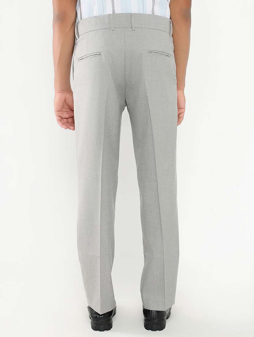 men mid rise solid pleated formal trouser - 21550220 -  Standard Image - 2