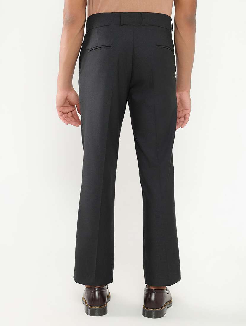 men mid rise solid pleated formal trouser - 21550223 -  Standard Image - 2