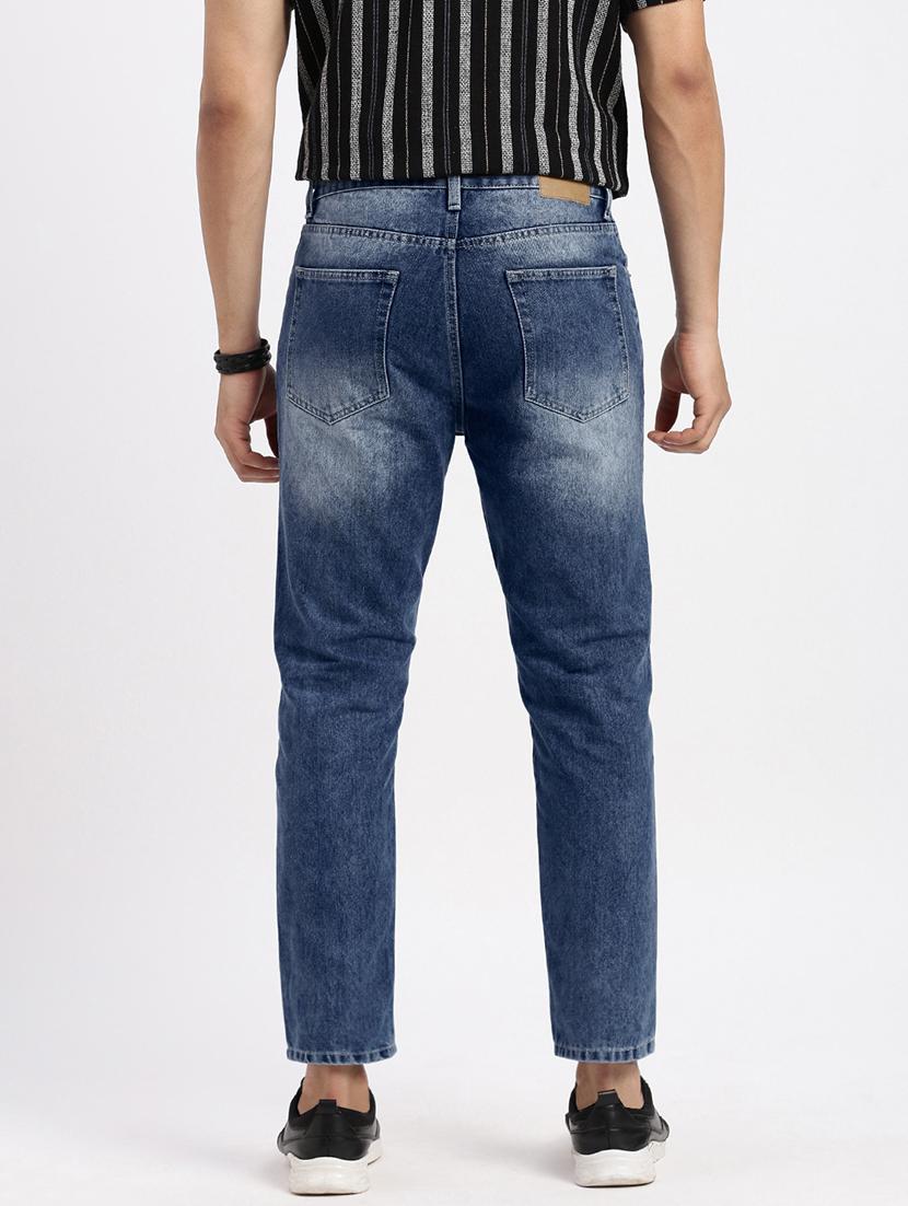 men low rise plain denim jeans - 21550224 - Standard Image - 2