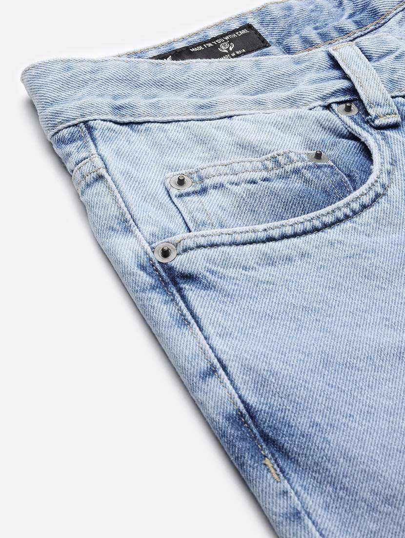 men low rise plain denim jeans - 21550229 - Standard Image - 7