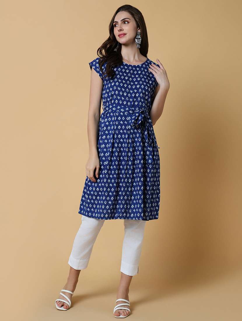 women printed round neck a-line kurta - 21550242 -  Zoom Image - 0