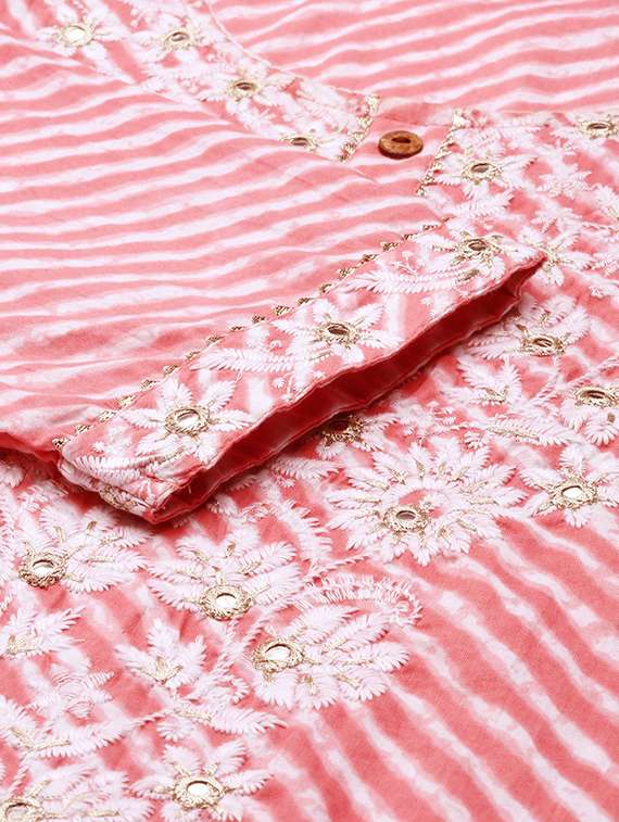 women three quarter sleeve kurta pant with dupatta set - 21550299 -  Standard Image - 7