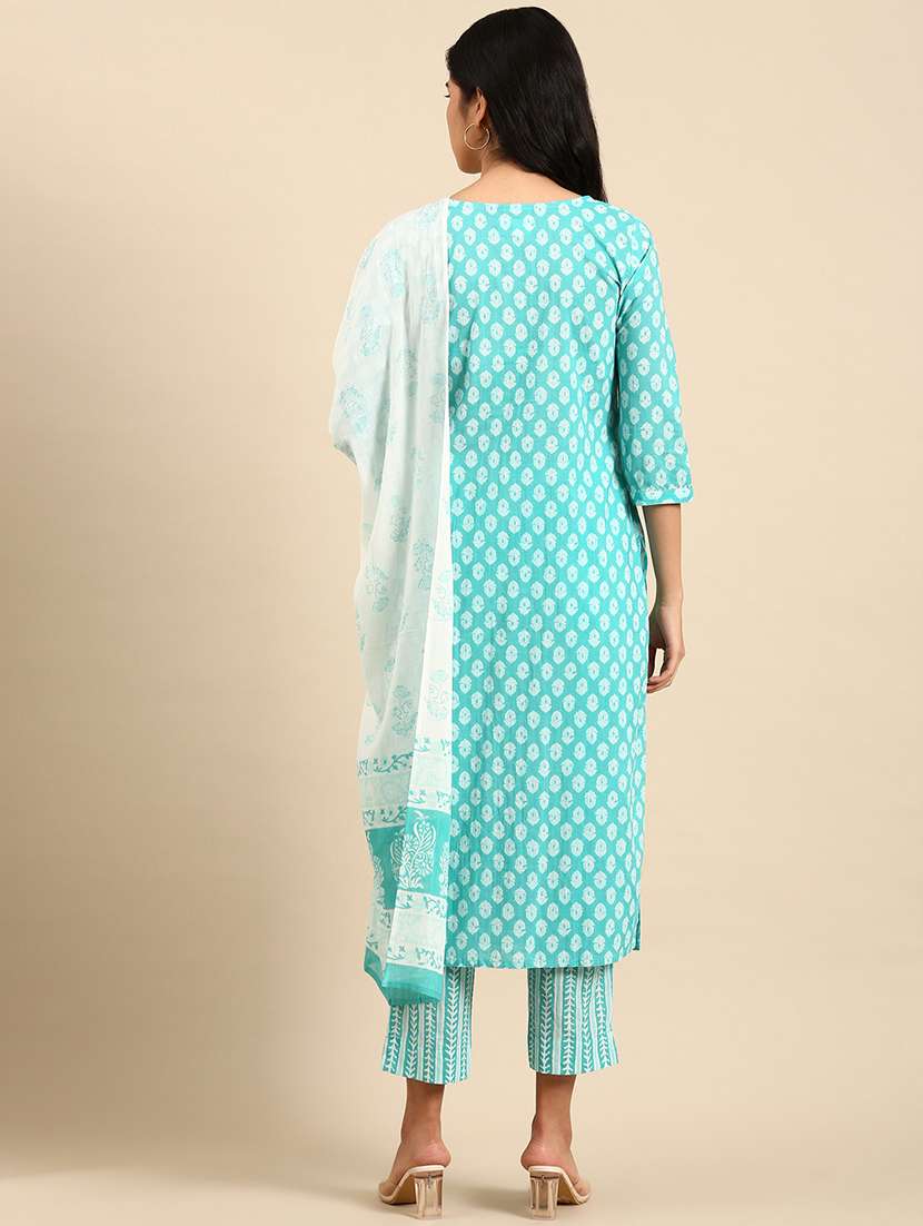 women printed round neck kurta pant with dupatta set - 21550304 -  Standard Image - 2