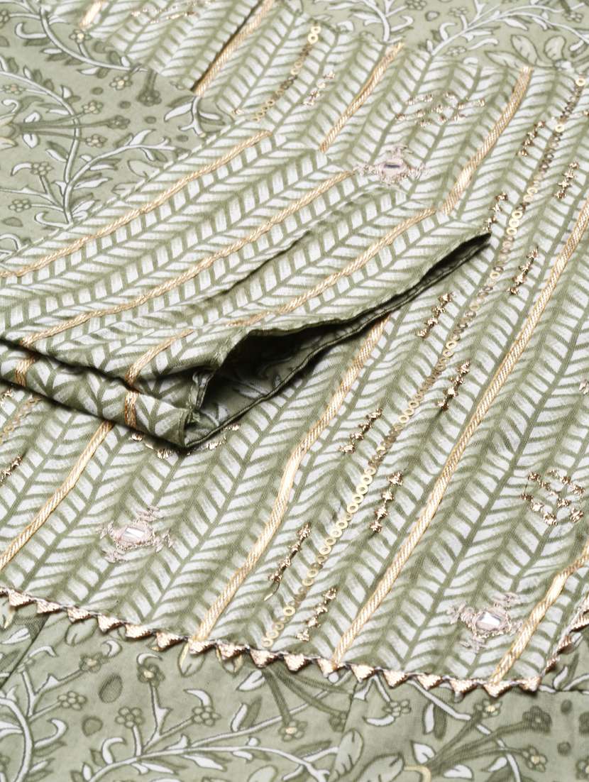 women printed three quater sleeve kurta pant set - 21550328 -  Standard Image - 7