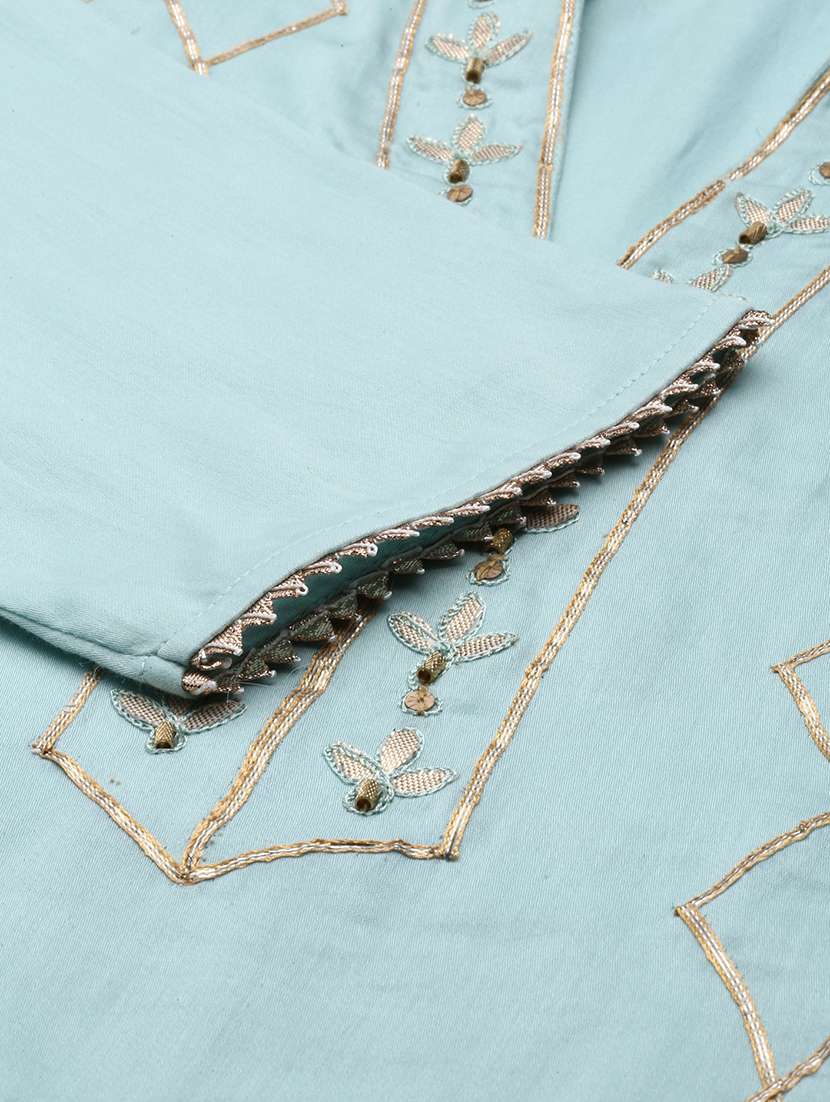 women gorta work kurta pant set with dupatta - 21550330 -  Standard Image - 7