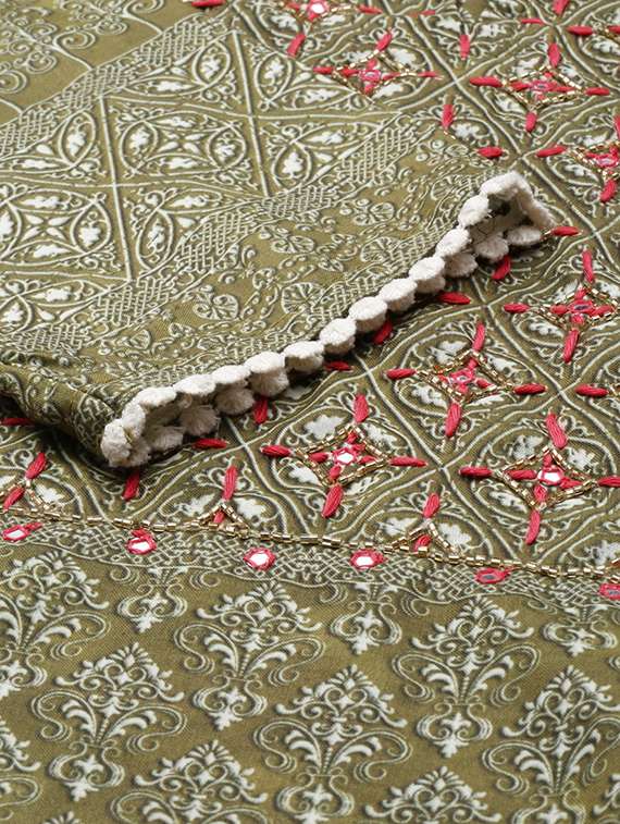 women printed tie-up neck kurta pant set - 21550333 -  Standard Image - 7