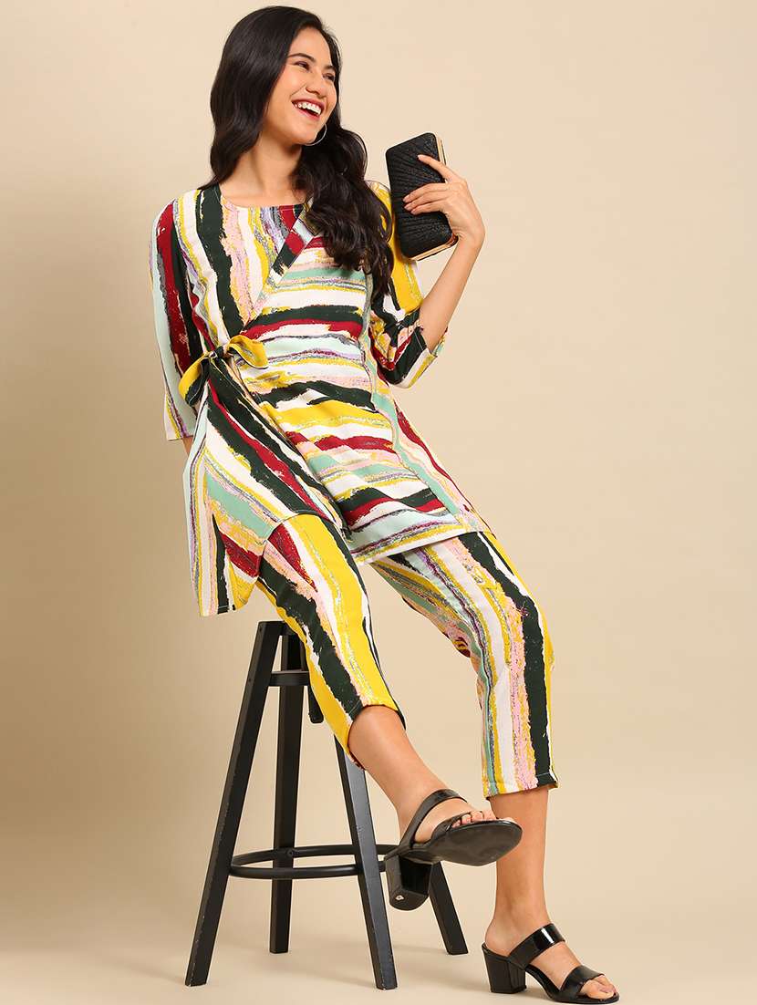 women printed top pant co-ord set - 21550354 -  Standard Image - 2