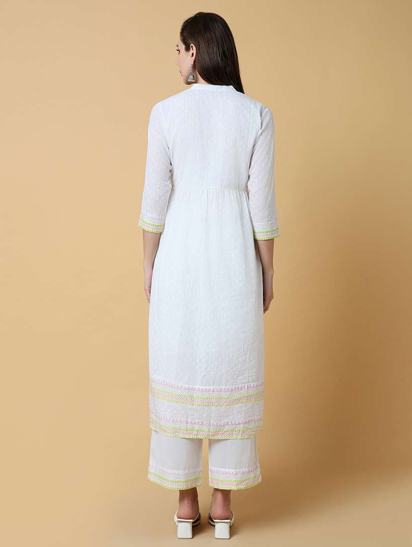 women embroidered kurta palazzo set - 21550401 -  Standard Image - 2