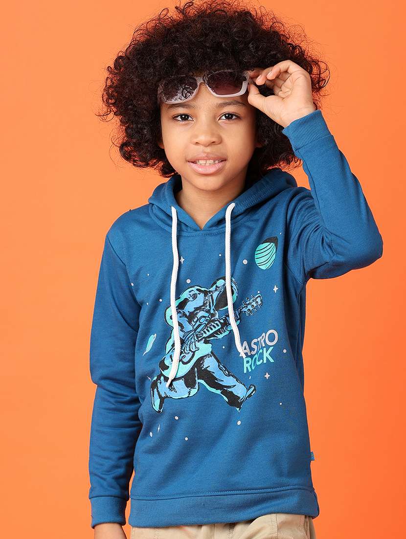 boys front print long sleeve sweatshirt