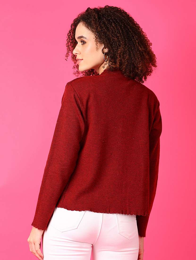 women long sleeve solid cardigan - 21550476 -  Standard Image - 2