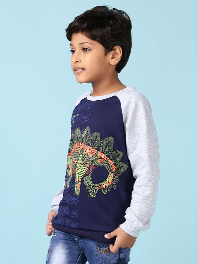 boys front print long sleeve sweatshirts - 21550479 -  Standard Image - 2