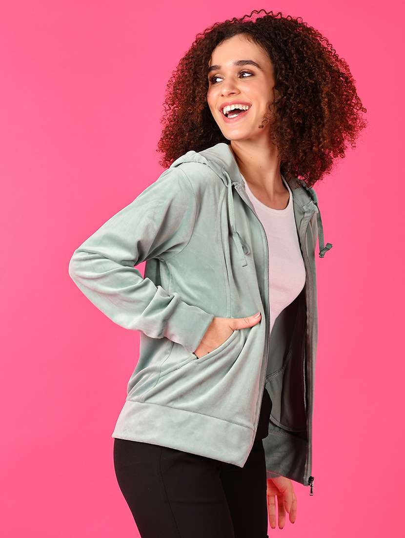 women solid long sleeve sweatshirt - 21550480 -  Standard Image - 2