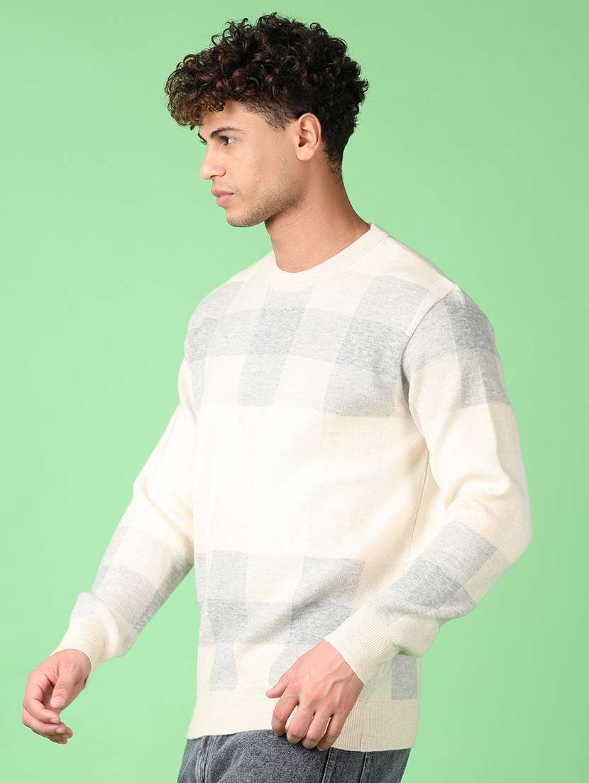 men long sleeves self design pullover - 21550485 -  Standard Image - 2