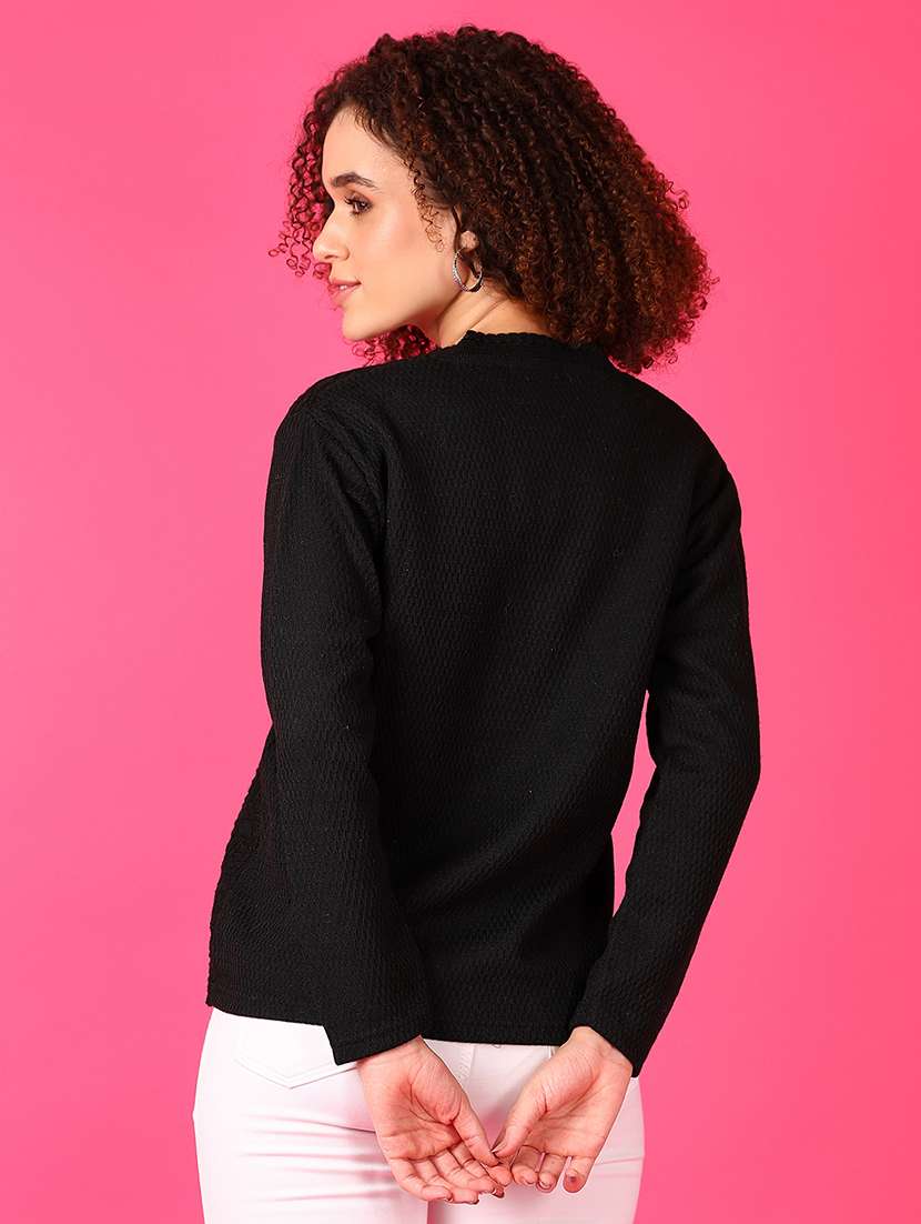 women long sleeve solid cardigan - 21550490 -  Standard Image - 2