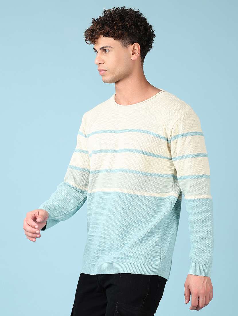 men long sleeves color block pullover - 21550511 -  Standard Image - 2