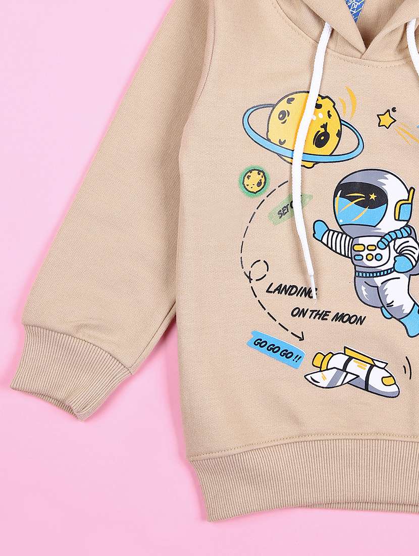 boys front print hooded sweatshirt - 21550561 -  Standard Image - 2