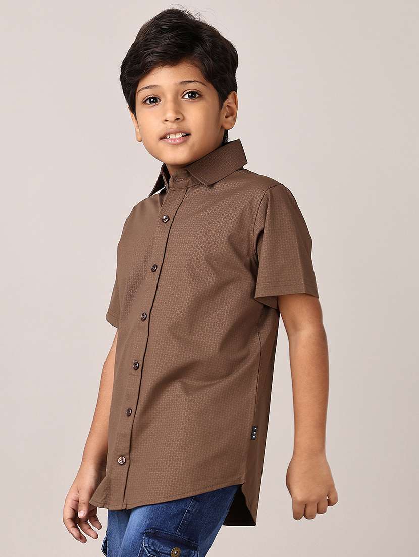 boys printed collared short sleeves shirt - 21550626 -  Standard Image - 2