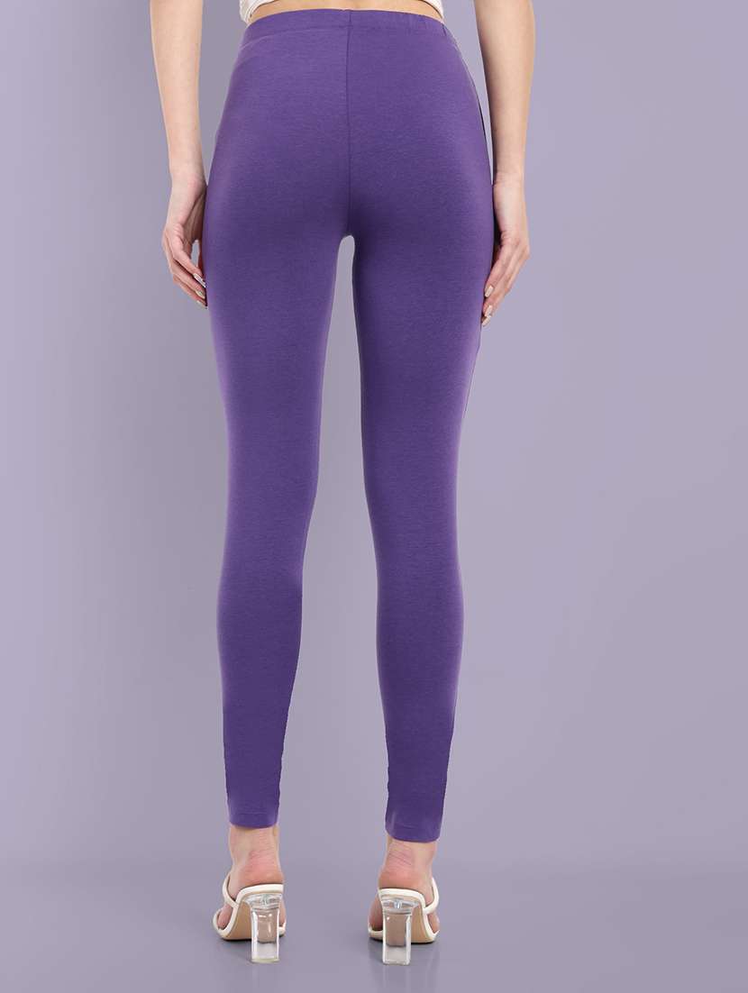 women solid ankle length leggings - 21550961 -  Standard Image - 2