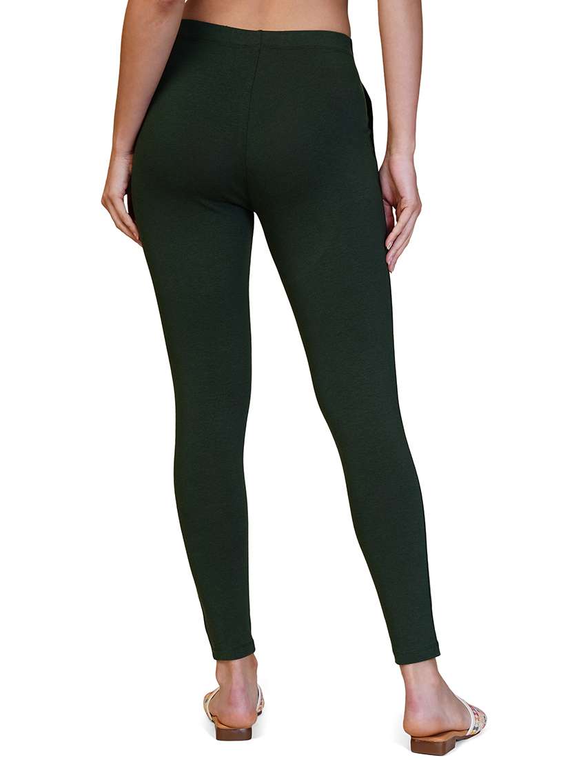 women solid ankle length leggings - 21550976 -  Standard Image - 2