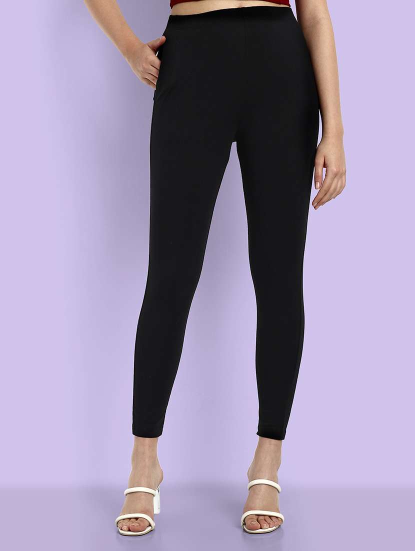 women solid ankle length leggings - 21550988 - Zoom Image - 0