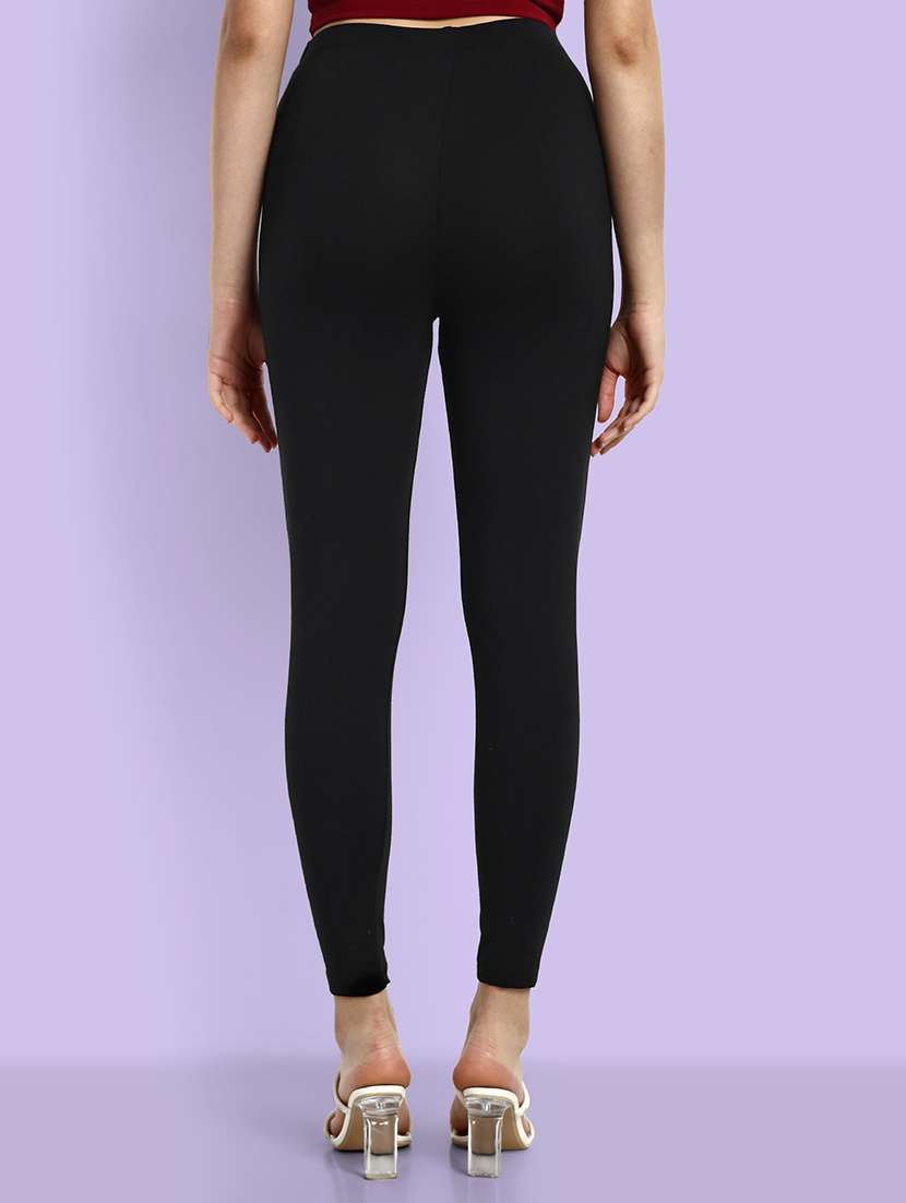 women solid ankle length leggings - 21550988 - Standard Image - 2