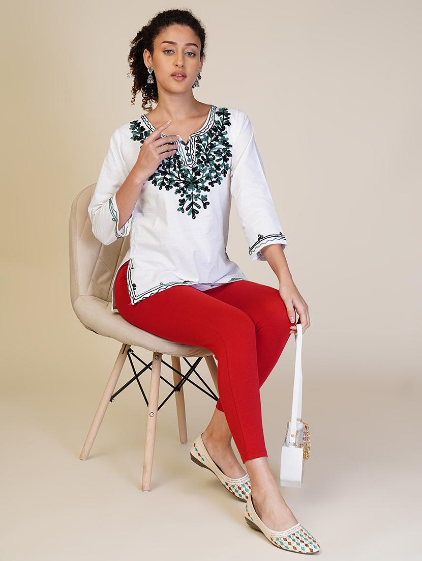 women solid ankle length leggings - 21551013 - Standard Image - 2