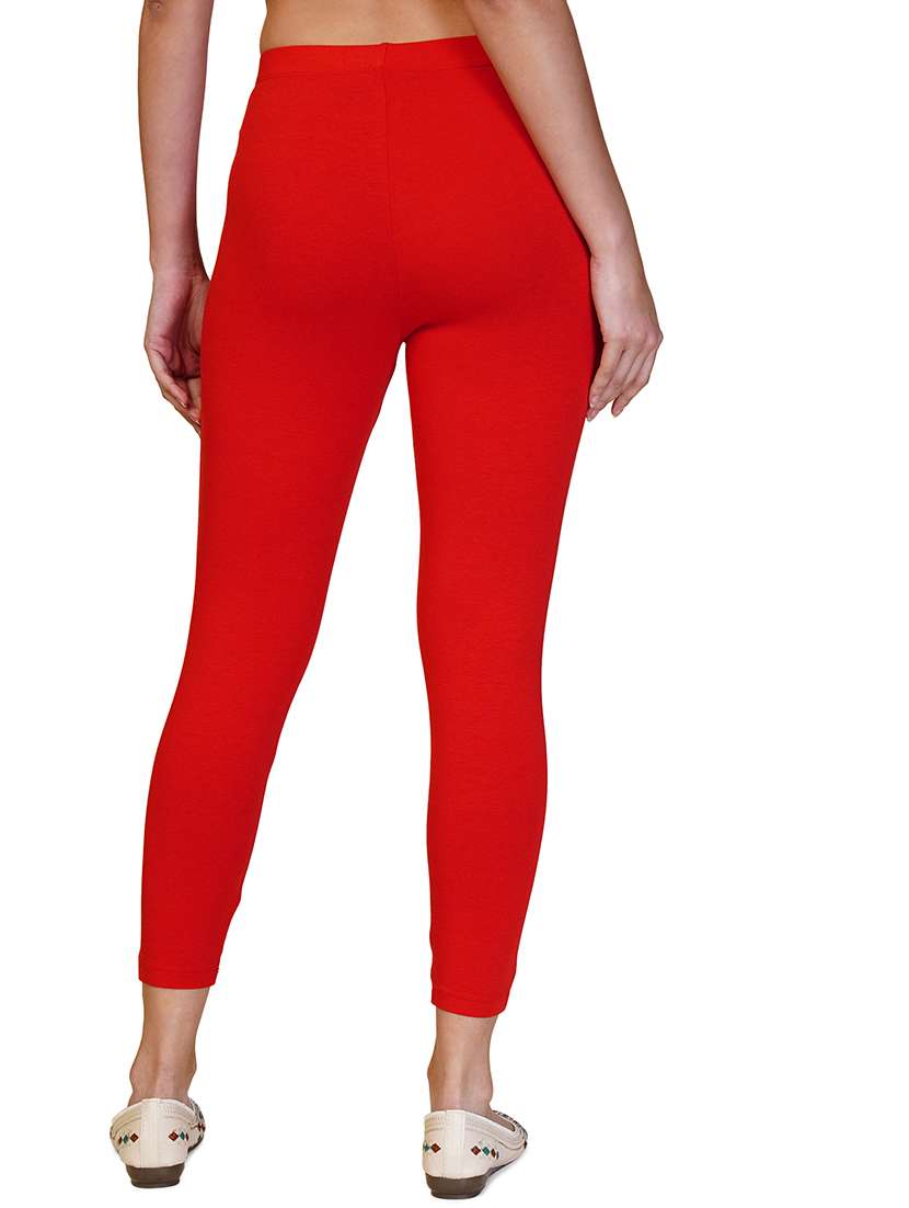 women solid ankle length leggings - 21551023 - Standard Image - 2