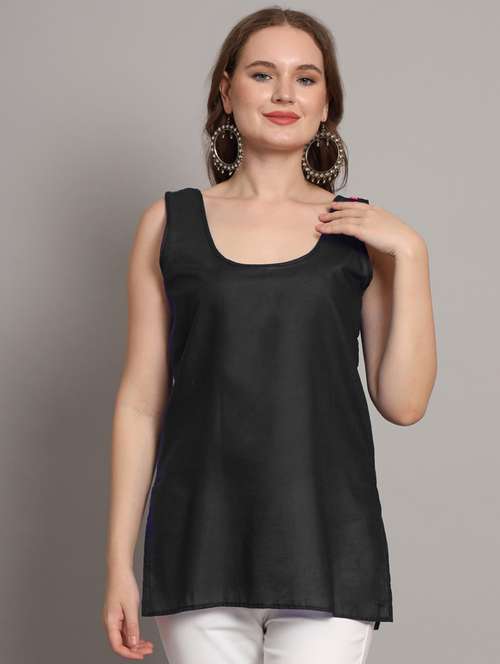 black cotton camisole - 21551071 -  Standard Image - 0