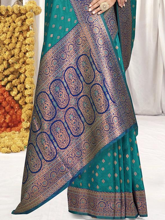 women zari work banarasi saree with blouse - 21551137 - Standard Image - 2
