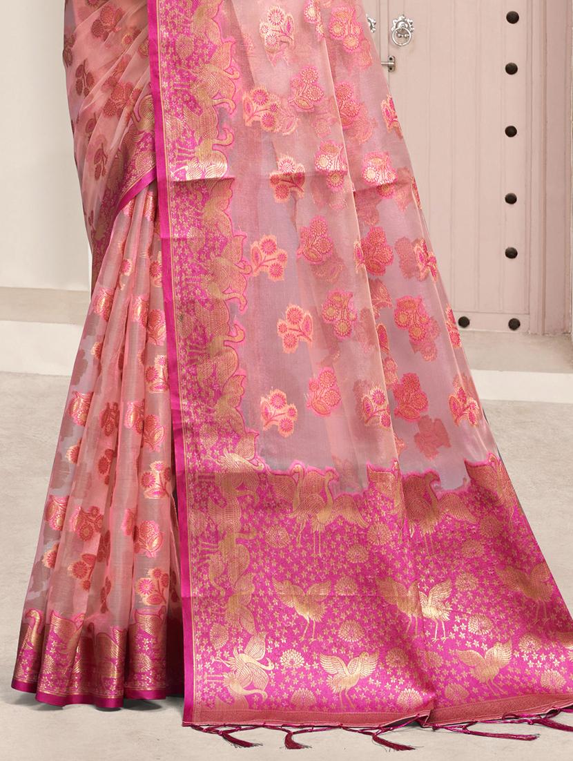 women zari work banarasi saree with blouse - 21551185 - Standard Image - 2