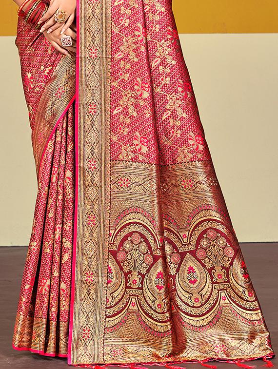 women zari work banarasi saree with blouse - 21551315 - Standard Image - 2