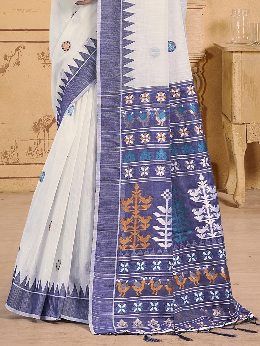 women self design handloom saree with blouse - 21551322 - Standard Image - 2