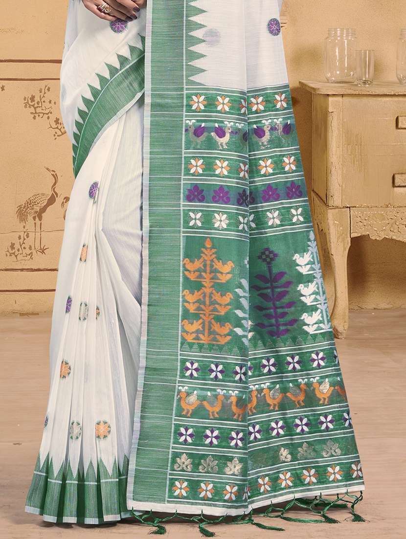 women self design handloom saree with blouse - 21551323 -  Standard Image - 2