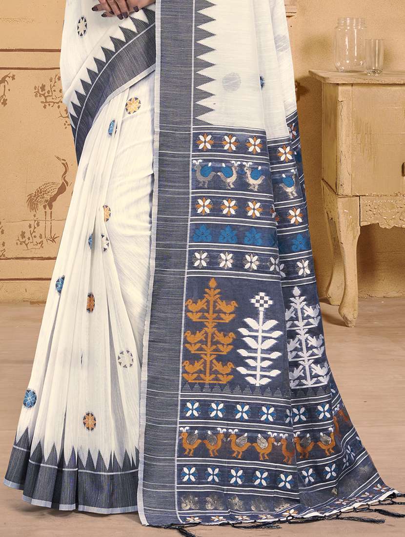 women self design handloom saree with blouse - 21551324 -  Standard Image - 2