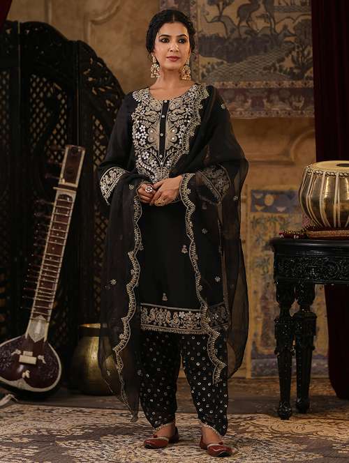 women embroidered kurta salwar set with dupatta - 21551409 -  Standard Image - 0