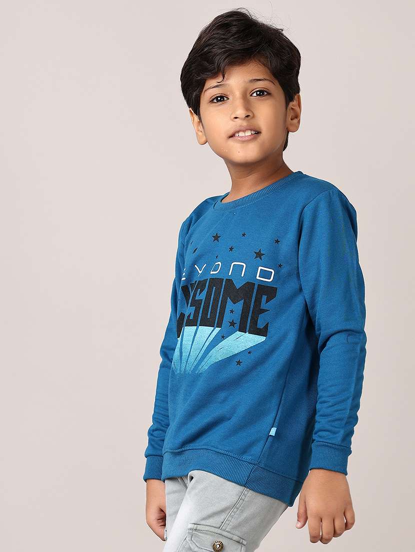 boys front print long sleeve sweatshirts - 21551471 -  Standard Image - 2