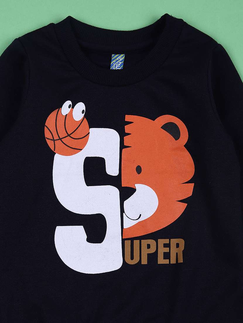 boys front print hooded sweatshirt - 21551479 -  Standard Image - 2