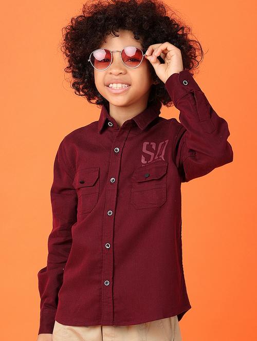 boys long sleeves solid shirt - 21551507 - Standard Image - 0