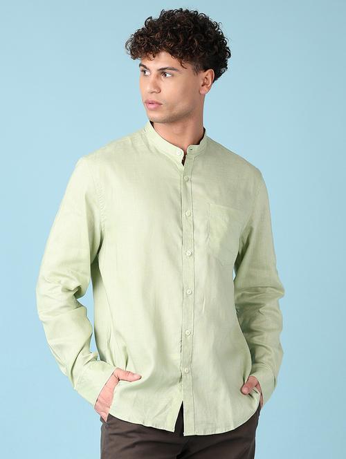 men long sleeves solid casual shirt - 21551524 - Standard Image - 0