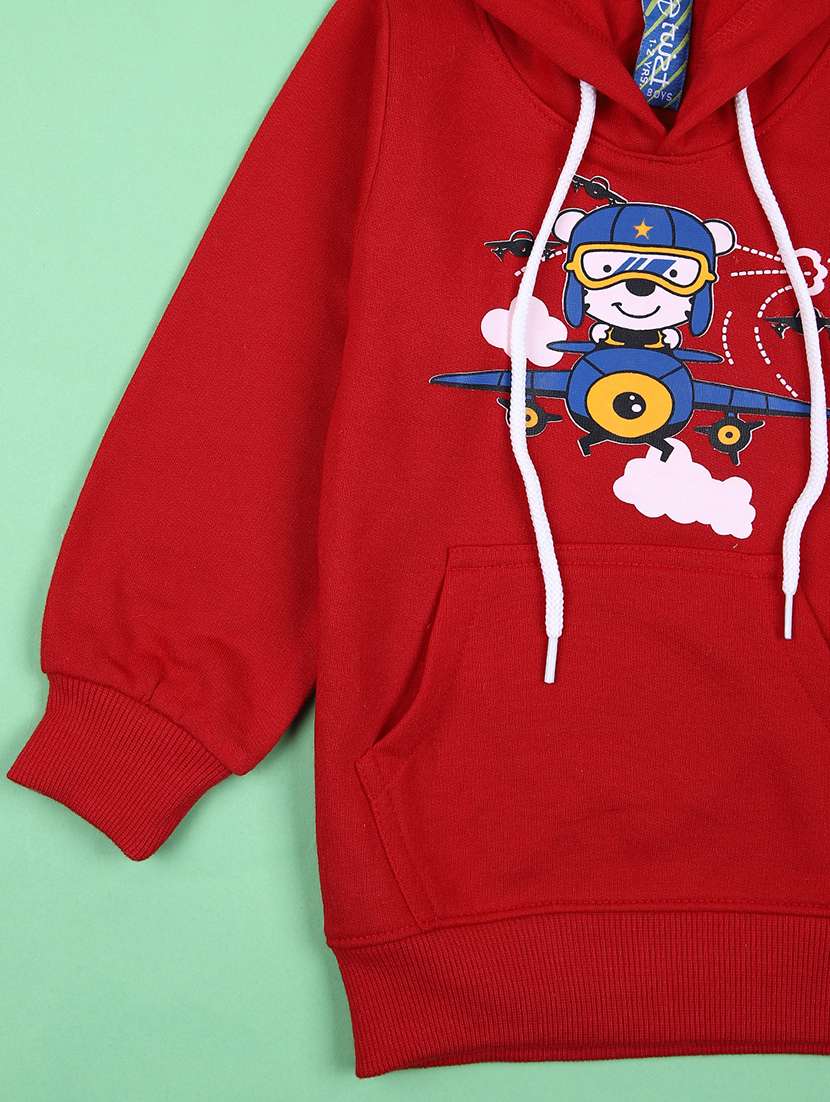 boys front print hooded sweatshirt - 21551529 -  Standard Image - 2